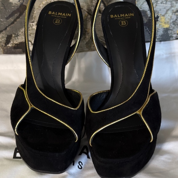 Brand new Balmain Suade Heels - Picture 1 of 6
